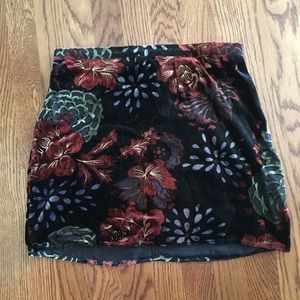 Band Of Gypsies velvet burnout skirt